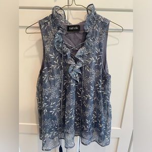 Fab’rik beautiful sleeveless top small Grey
